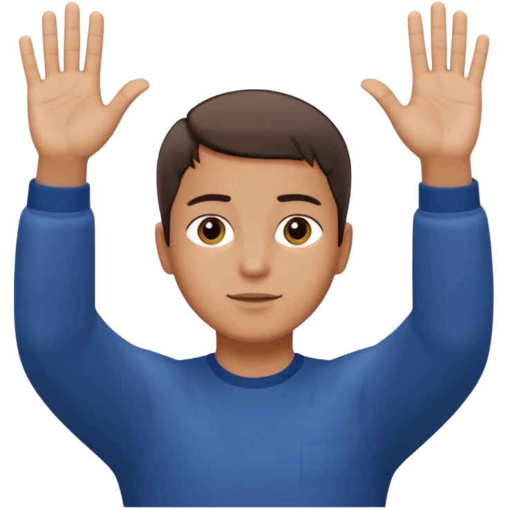 Mason 67 make the do the hands one up and one down palms facing up arms straight out emoji