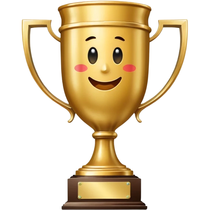 A trophy for Croatian championship emoji
