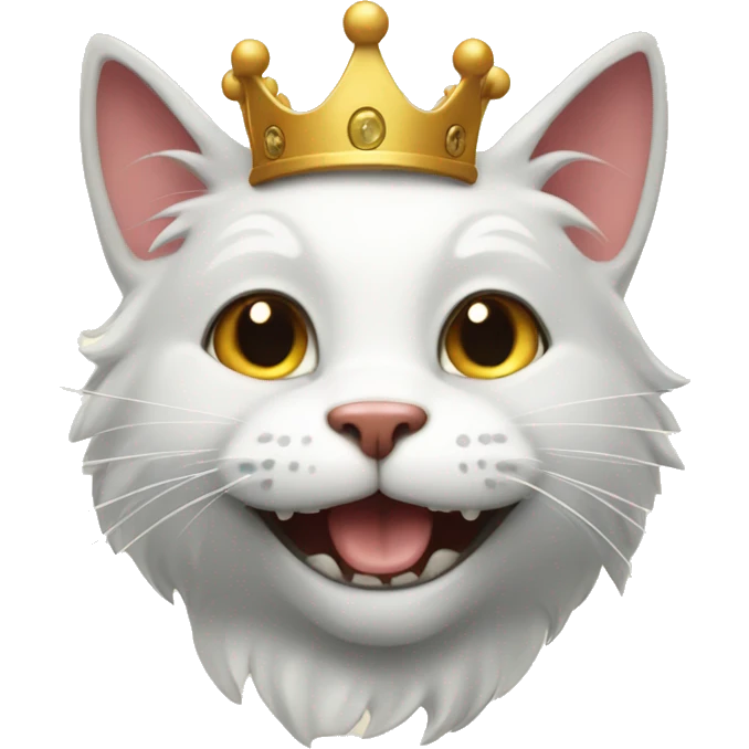 happy cat with crown emoji