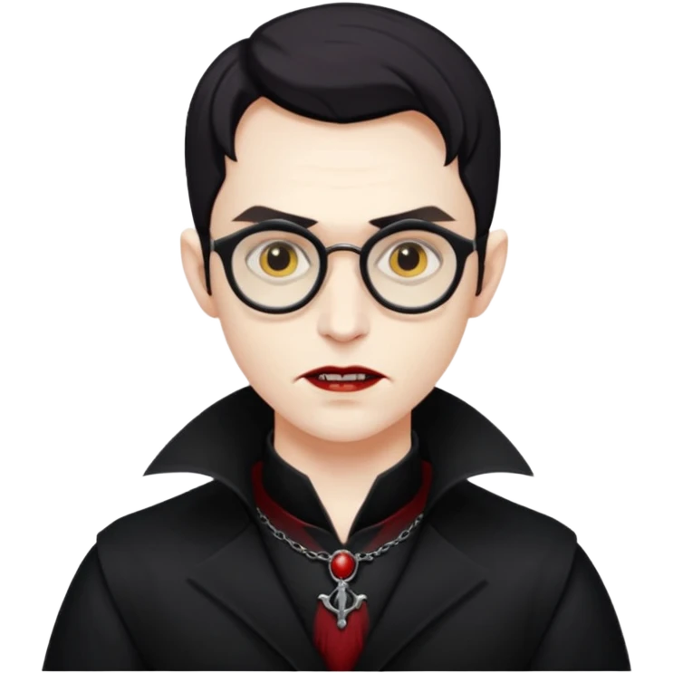 spectacled vampire emoji