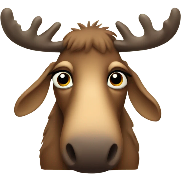 Sad moose emoji