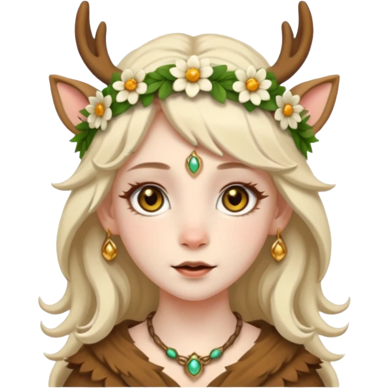 Cute Druid human like fawn emoji