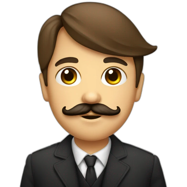 Bebé con bigote emoji