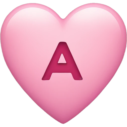 heart with the letter a in the middle emoji