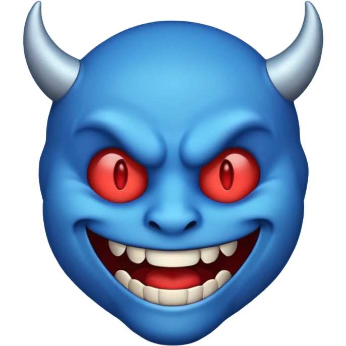 demon emoji but blue color "👹" emoji