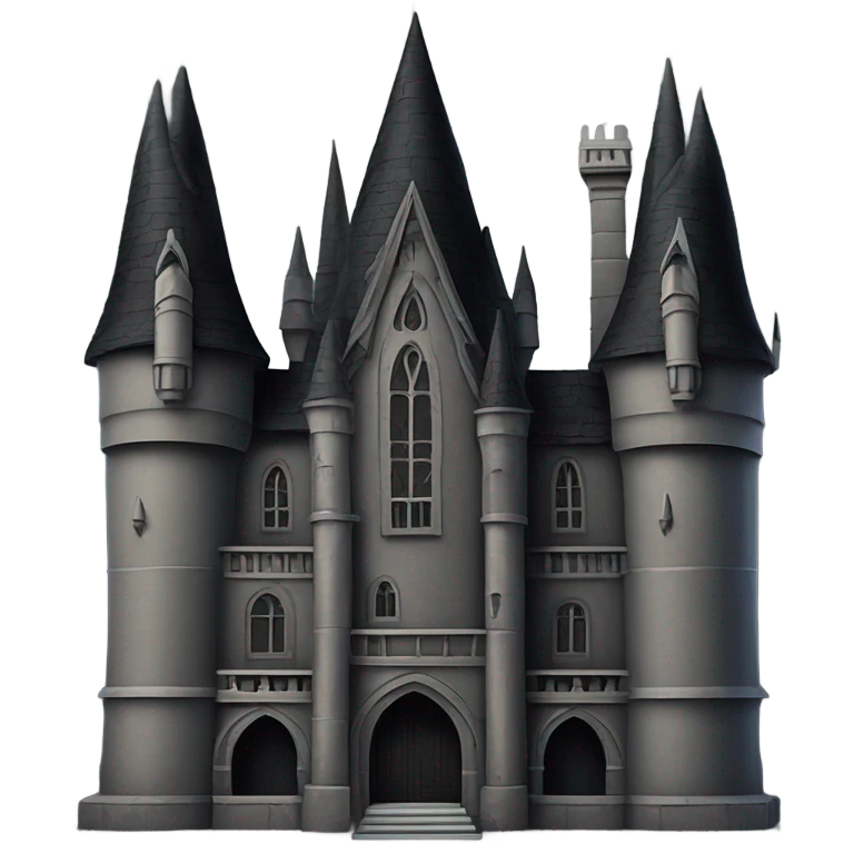 gothic castle in black emoji