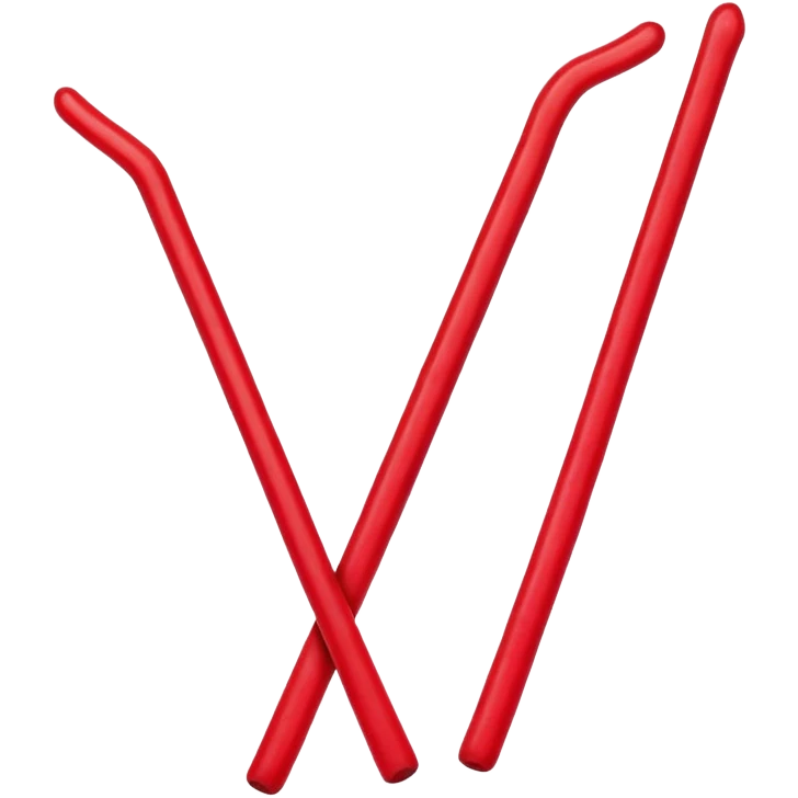 Beijing Sweetened Hawthorn Strips sugar glazed red sticks, simplified emoji style with bold outlines and bright colors, cartoon style traditional Bing Tang Hu Lu Si emoji
