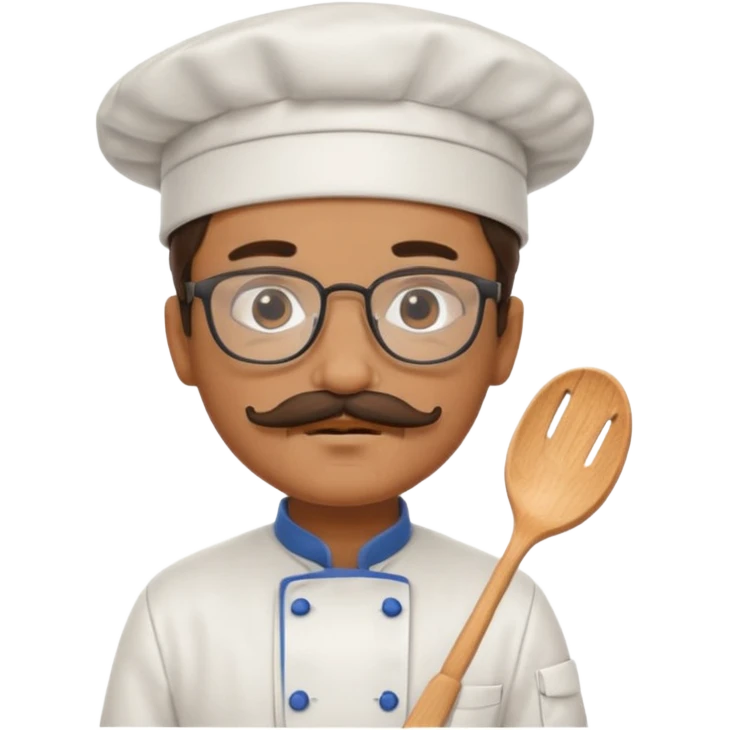 chef with mustache glasses emoji
