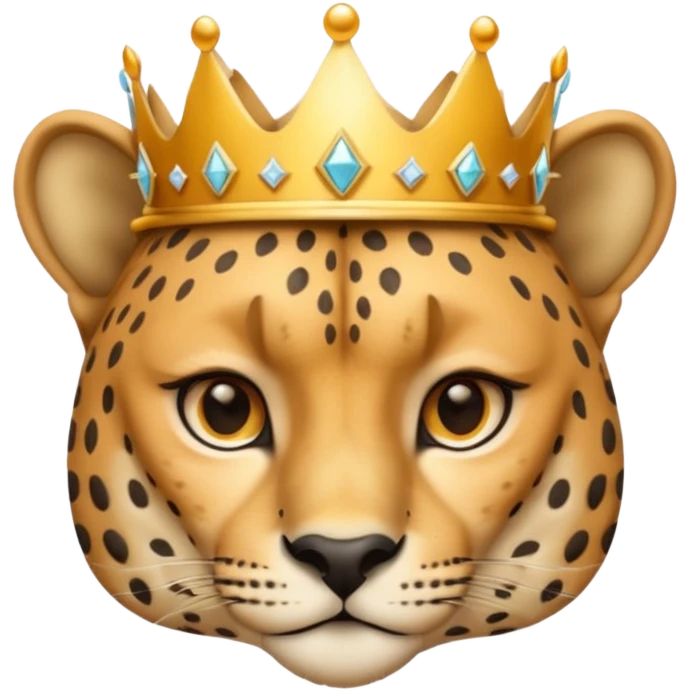 cheetah with crown emoji