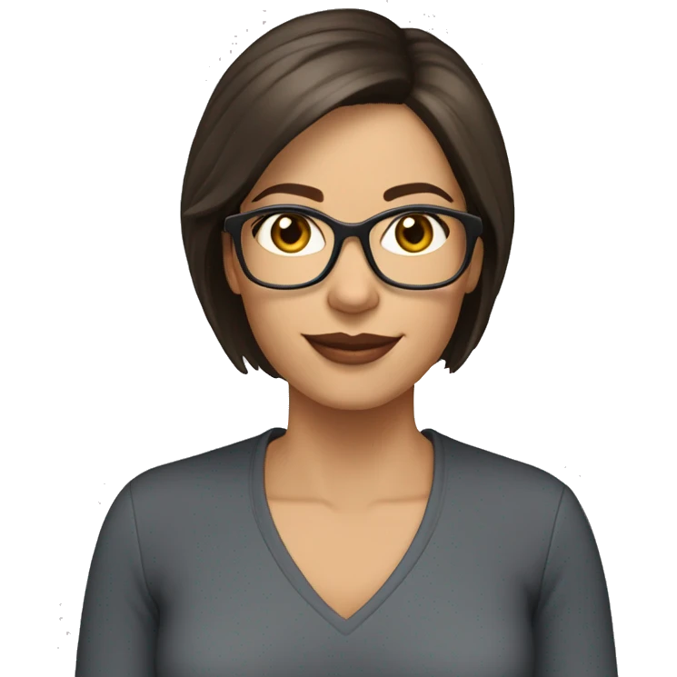 female teacher 43 years old latin brown eyes brunette hair no glasses emoji