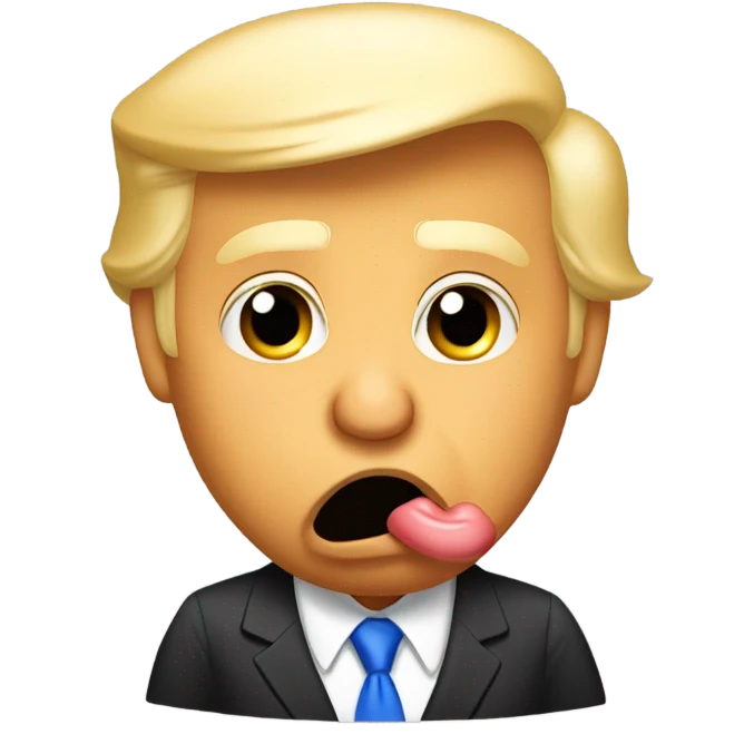 Donald Trump blowing kisses emoji