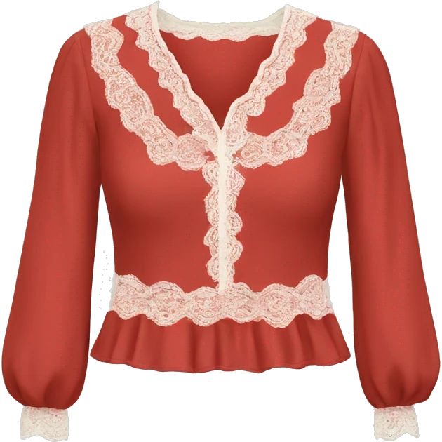 Red top with lace emoji