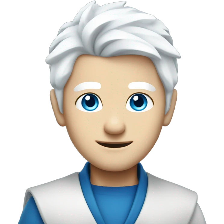 Gojo blue eyes Anime white hair emoji