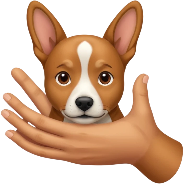 hand petting dog emoji