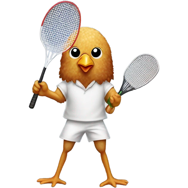 chicken nugget playing badminton  emoji