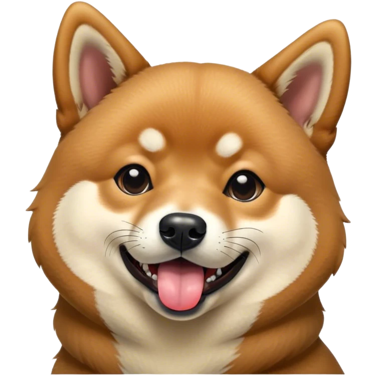 Black Shiba Inu with tongue out emoji