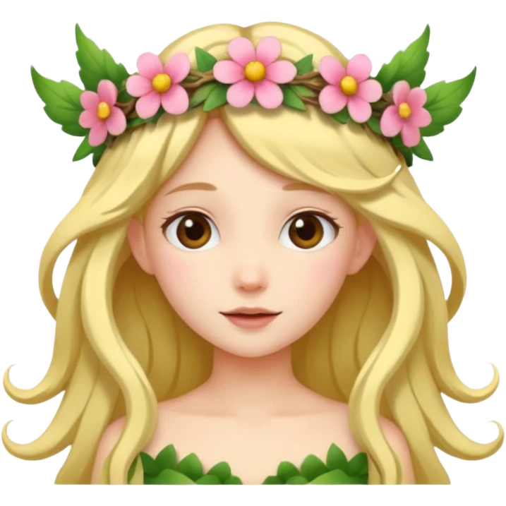 Fairy with Flower Crown emoji