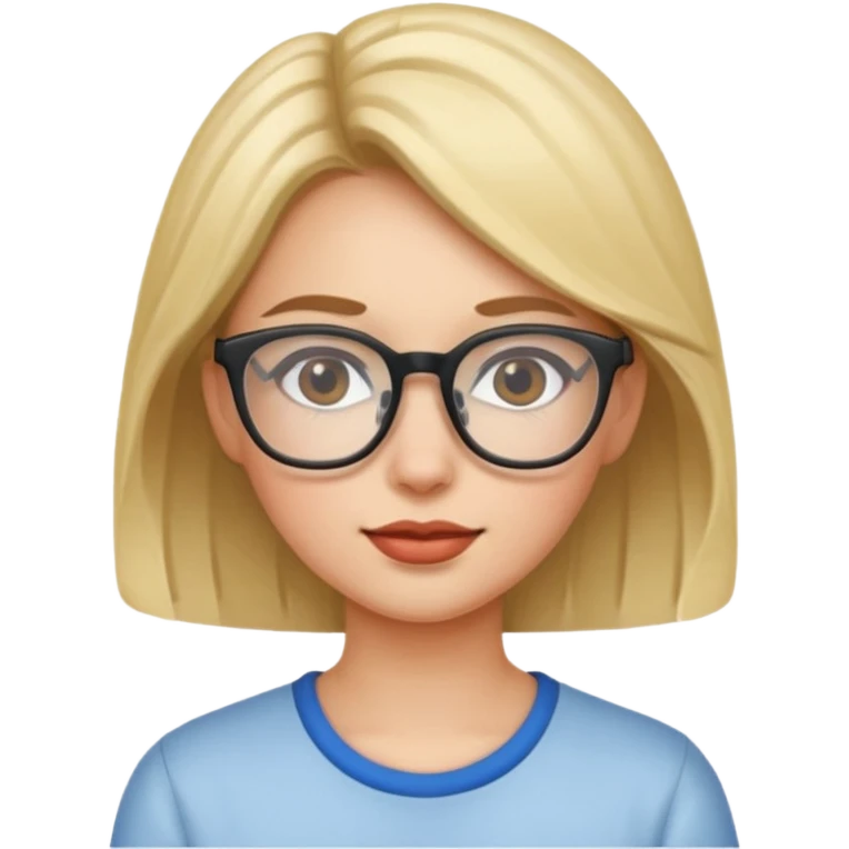 Girl wearing glasses  emoji
