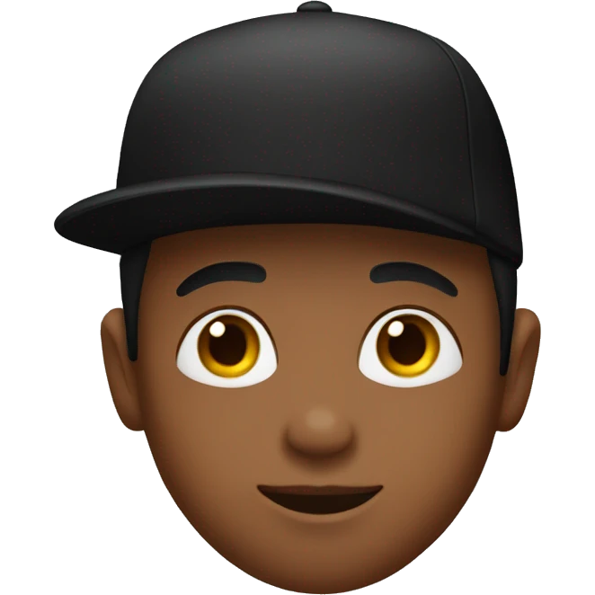 Boy with black cap wearing earrings  emoji