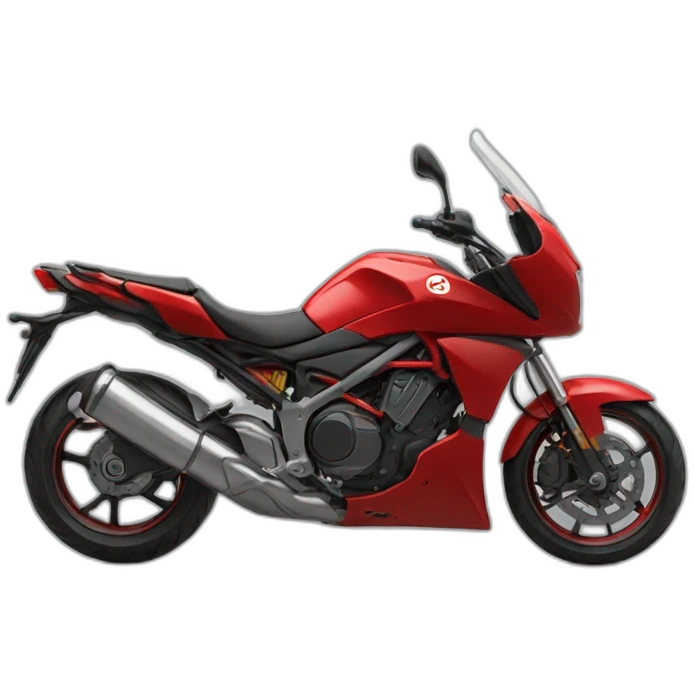 moto roja con una persona ensima emoji