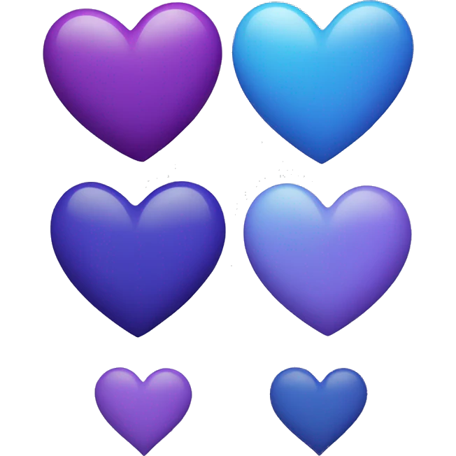 Blue and purple heart  emoji