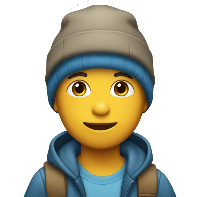 un niño con gorrito emoji