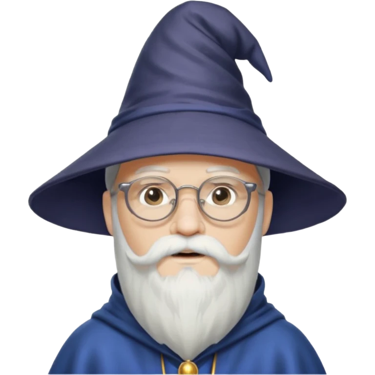 Male wizard, beard, glasses
 emoji
