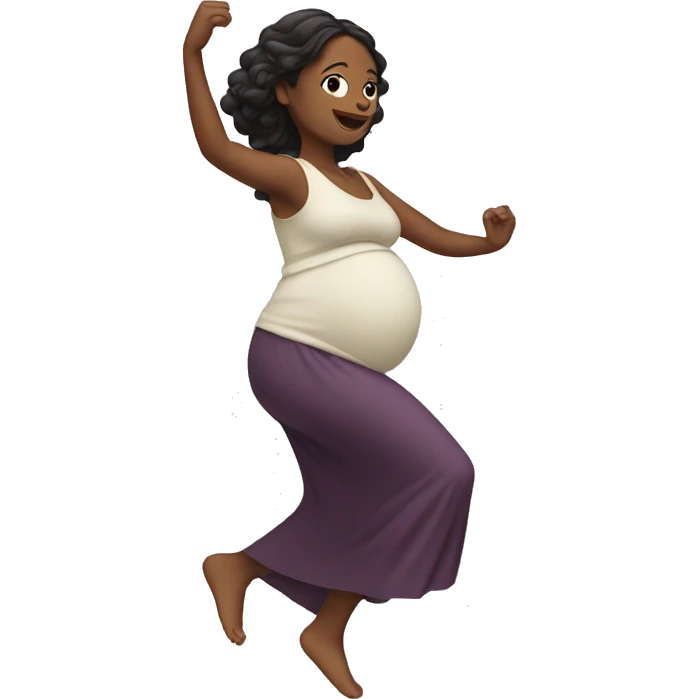 Pregnant lady dancing  emoji