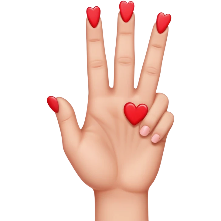 Middle finger with hearts around it  emoji