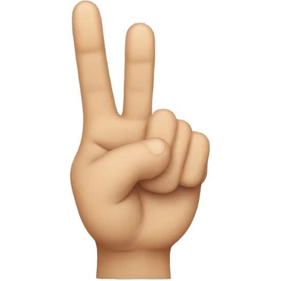 hand emoji but only with the thumb, pointer, and middle finger emoji