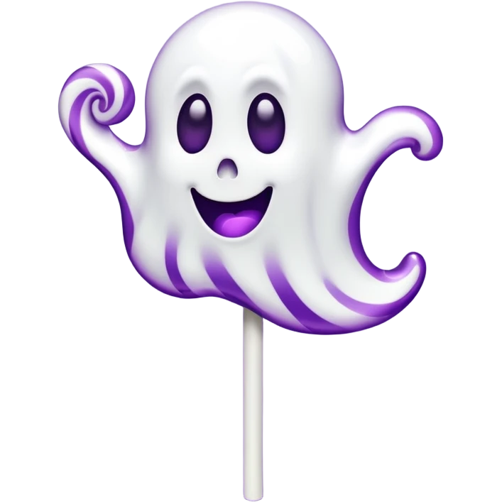 ghost lolipop purple and white emoji