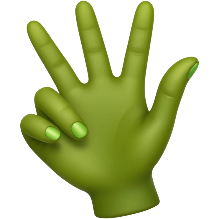 GREEN HAND POINTING RIGHT HORIZONTALLY emoji