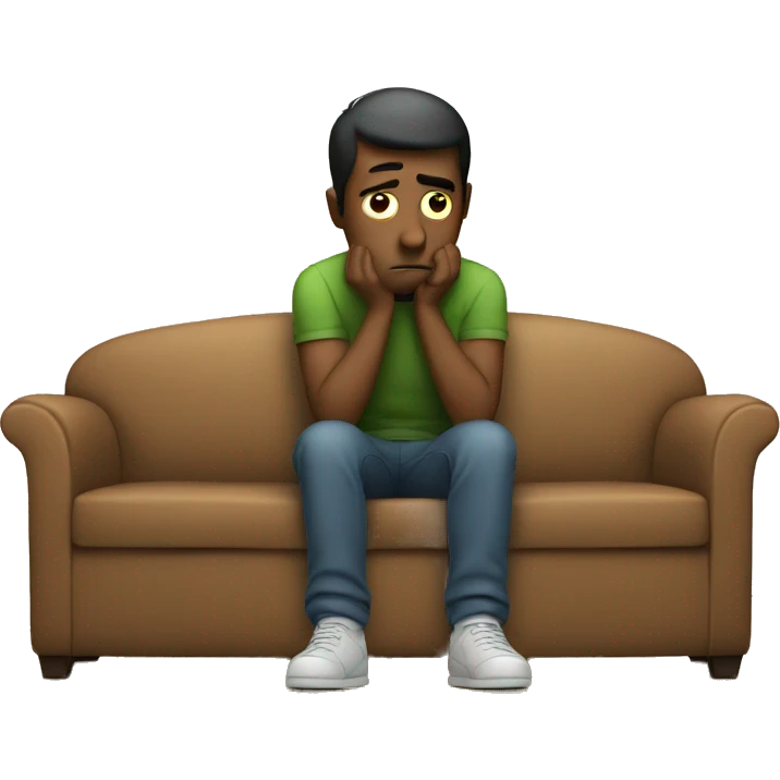sad man on a couch emoji