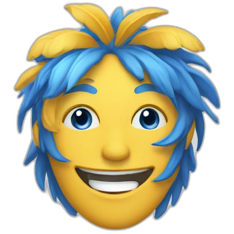 Clé de sol bleue claire emoji