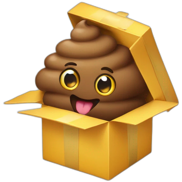 Poo inside a gift box emoji