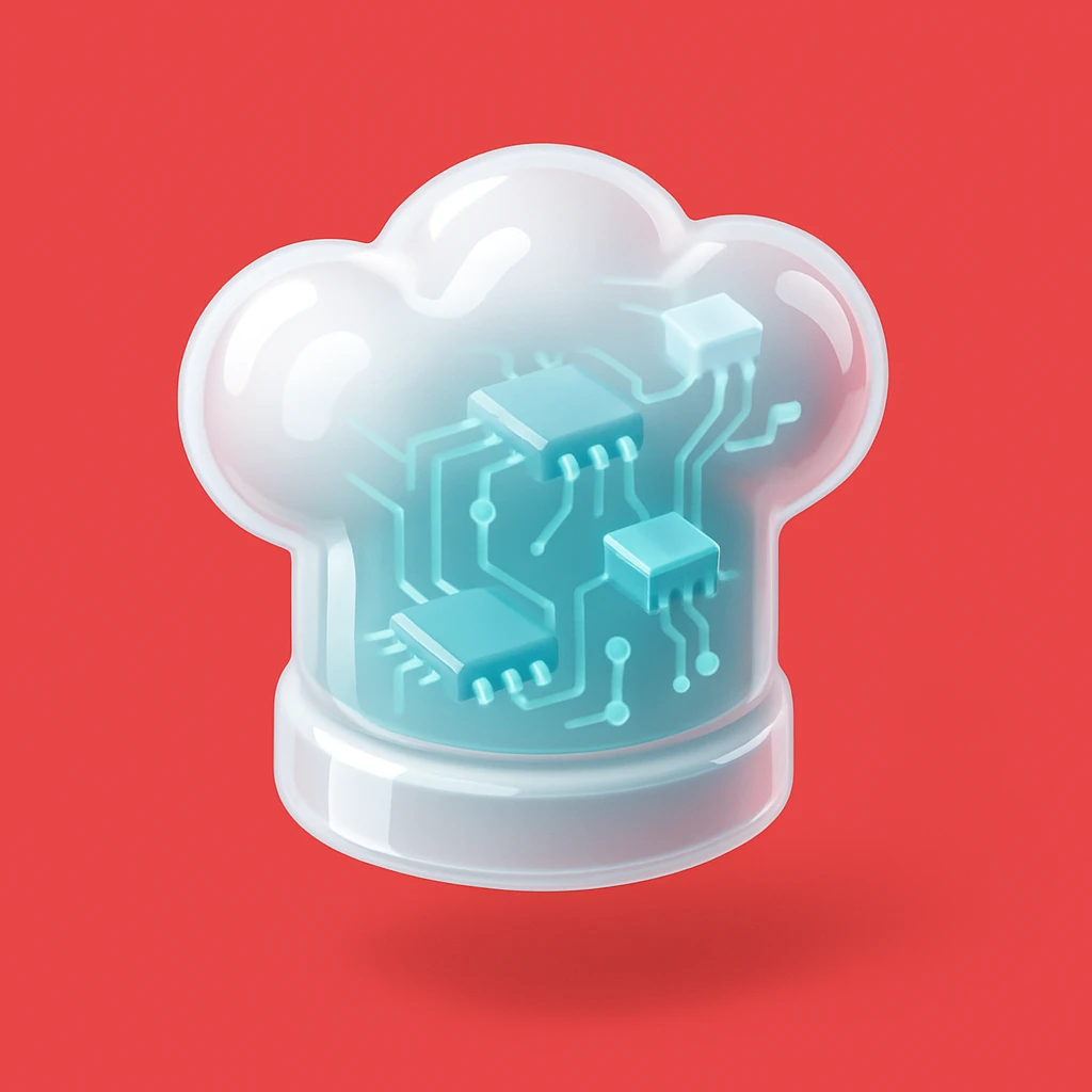 Chef hat white, red background  emoji