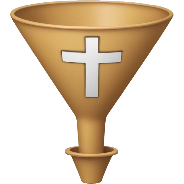 a funnel with a cross sign over it emoji