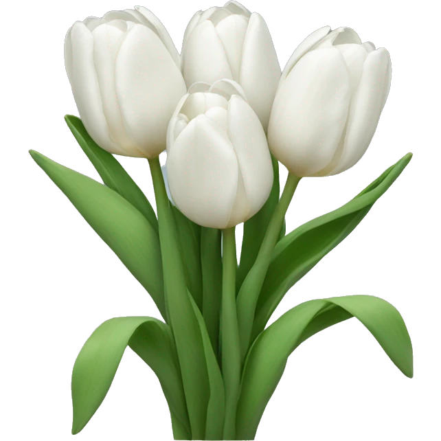 white tulips emoji