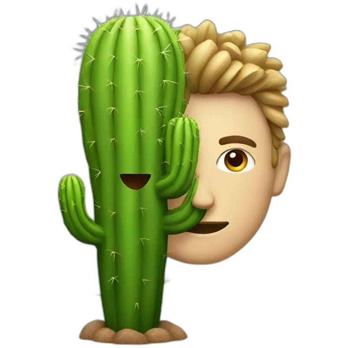 Man made of cactus emoji