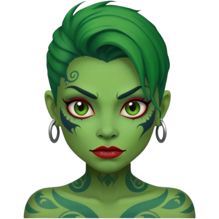 monster woman with tattoos emoji