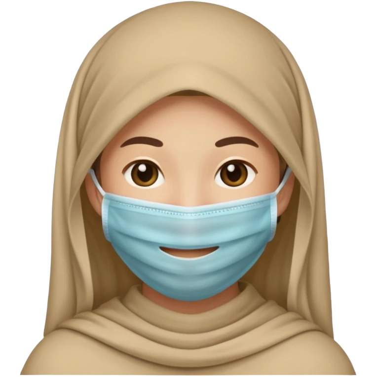Face covering smiling emoji