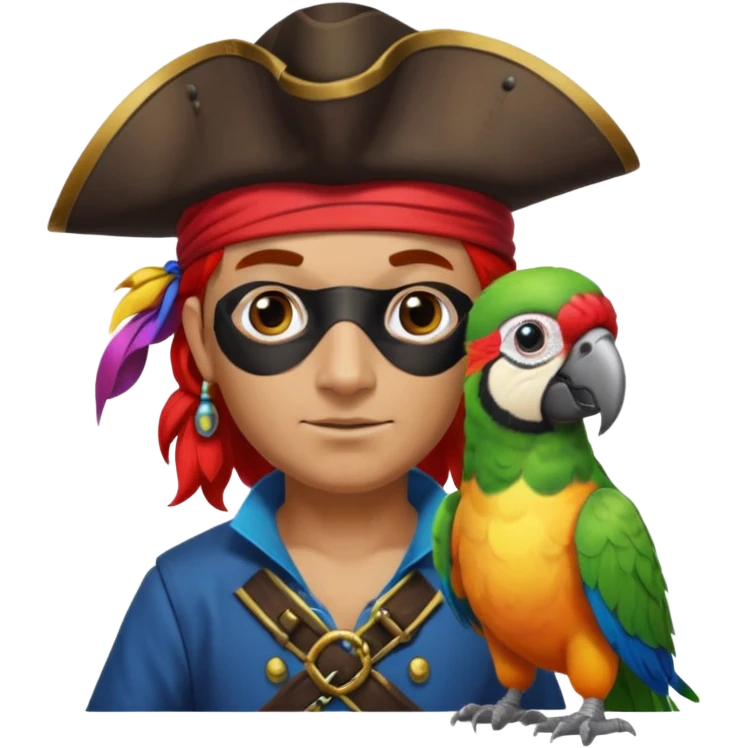 pirate and parrot emoji