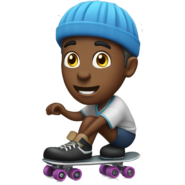 Abraham roller skating  emoji