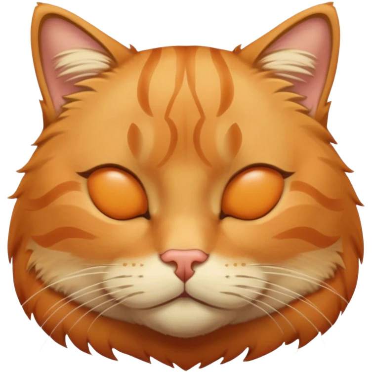 Orange Tabby Cat closed eyes emoji