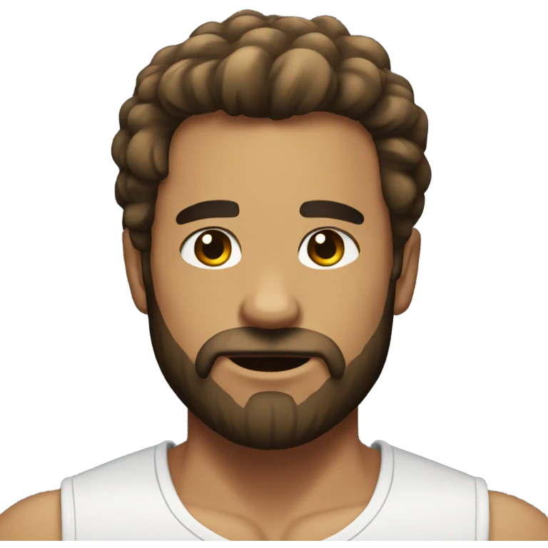 Buff hairy man with a beard emoji