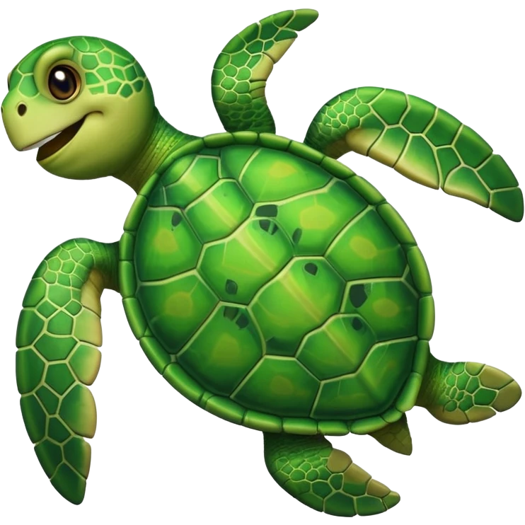 sea turtle, apple emoji style emoji