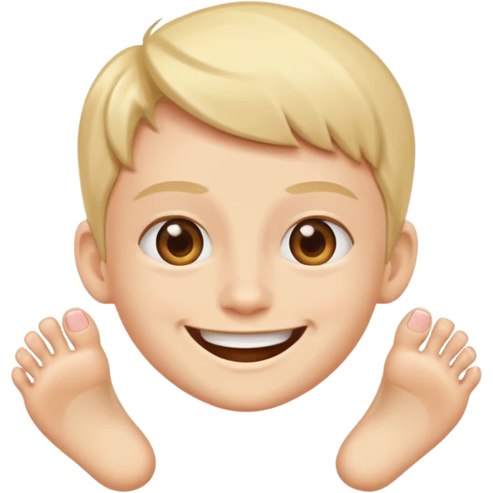 Toe flipping the middle toe emoji