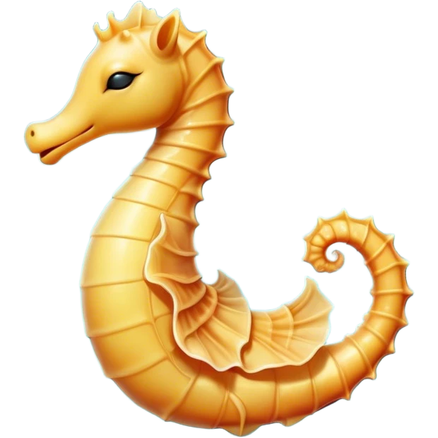 Meme-Worthy Cute Sleeping Sea Horse Portrait Emoji, Head resting peacefully with a contented smile, showcasing a slender, elegantly curved body with a softly coiled tail and eyes gently closed in serene slumber, Simplified yet adorably endearing features, highly detailed, glowing with a soft, drowsy aquatic light, high shine, relaxed and utterly lovable, stylized with an air of playful laziness, soft glowing outline, capturing the essence of a sleeping sea horse that feels destined to become the next viral icon of adorable rest! emoji