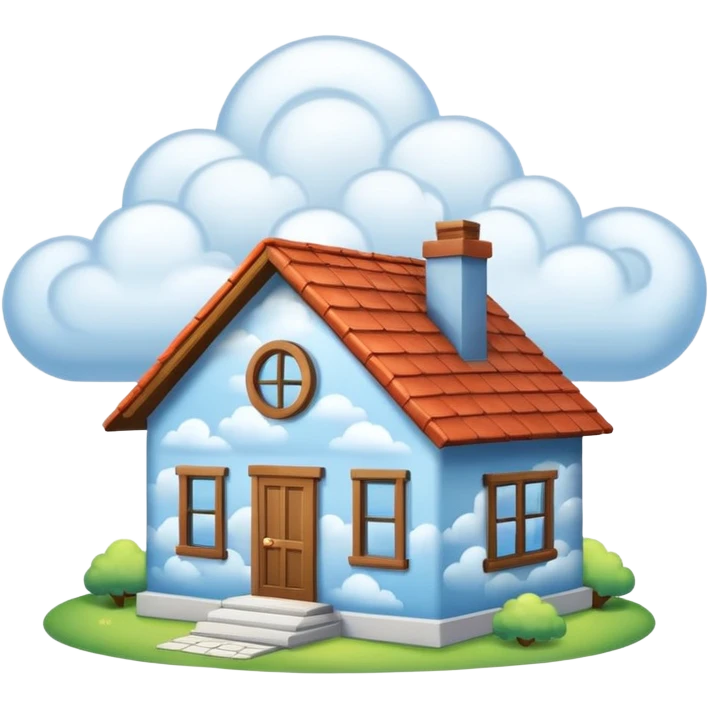 house made of clouds material  emoji