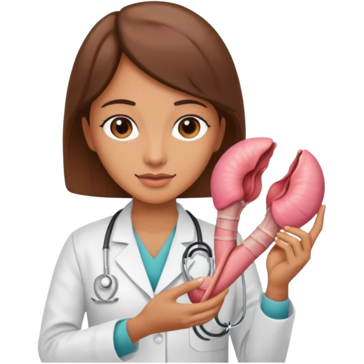 radiologist holding an image of the uterus emoji